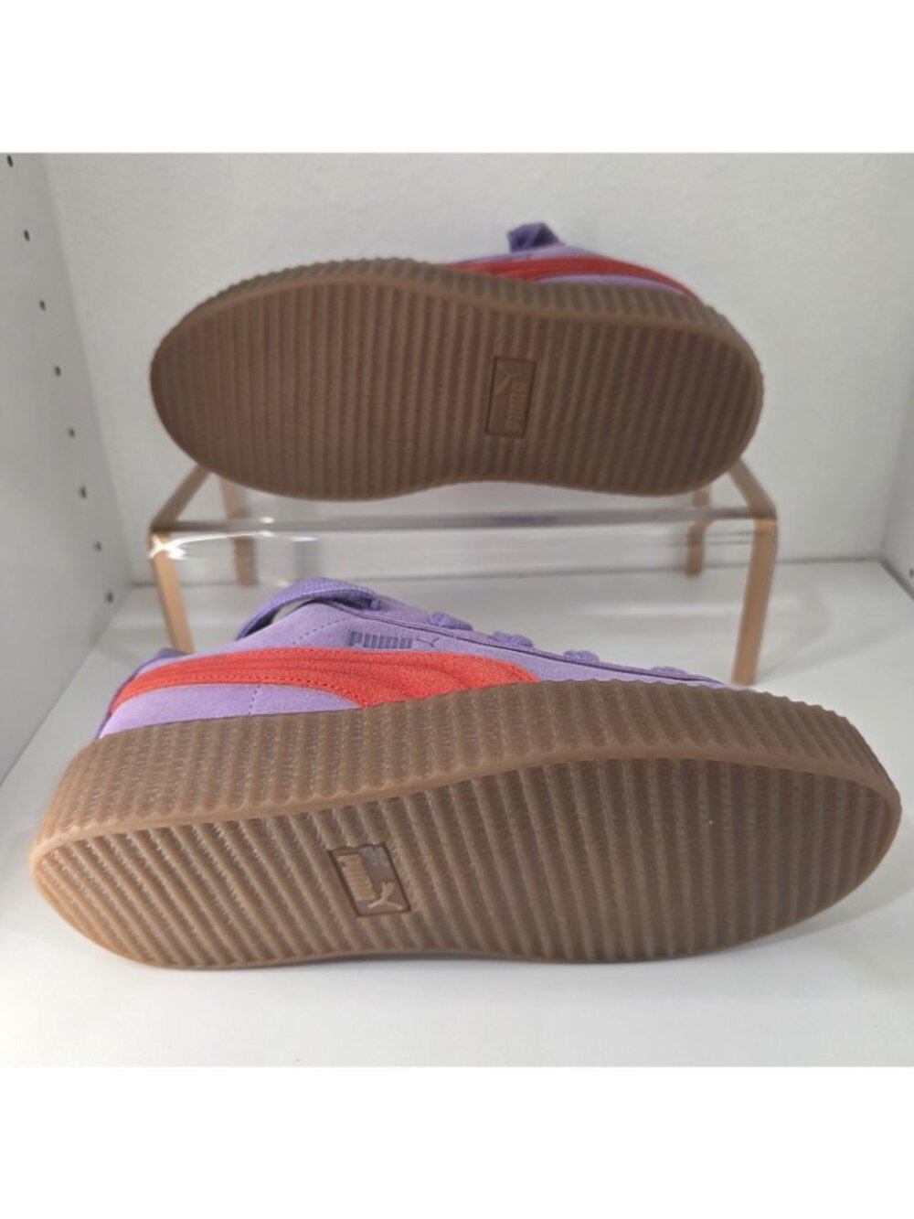 PUMA Rihanna X Fenty Creeper Phatty Lavender Red Shoes Sneakers NEW Womens 7.5 - Picture 10 of 11